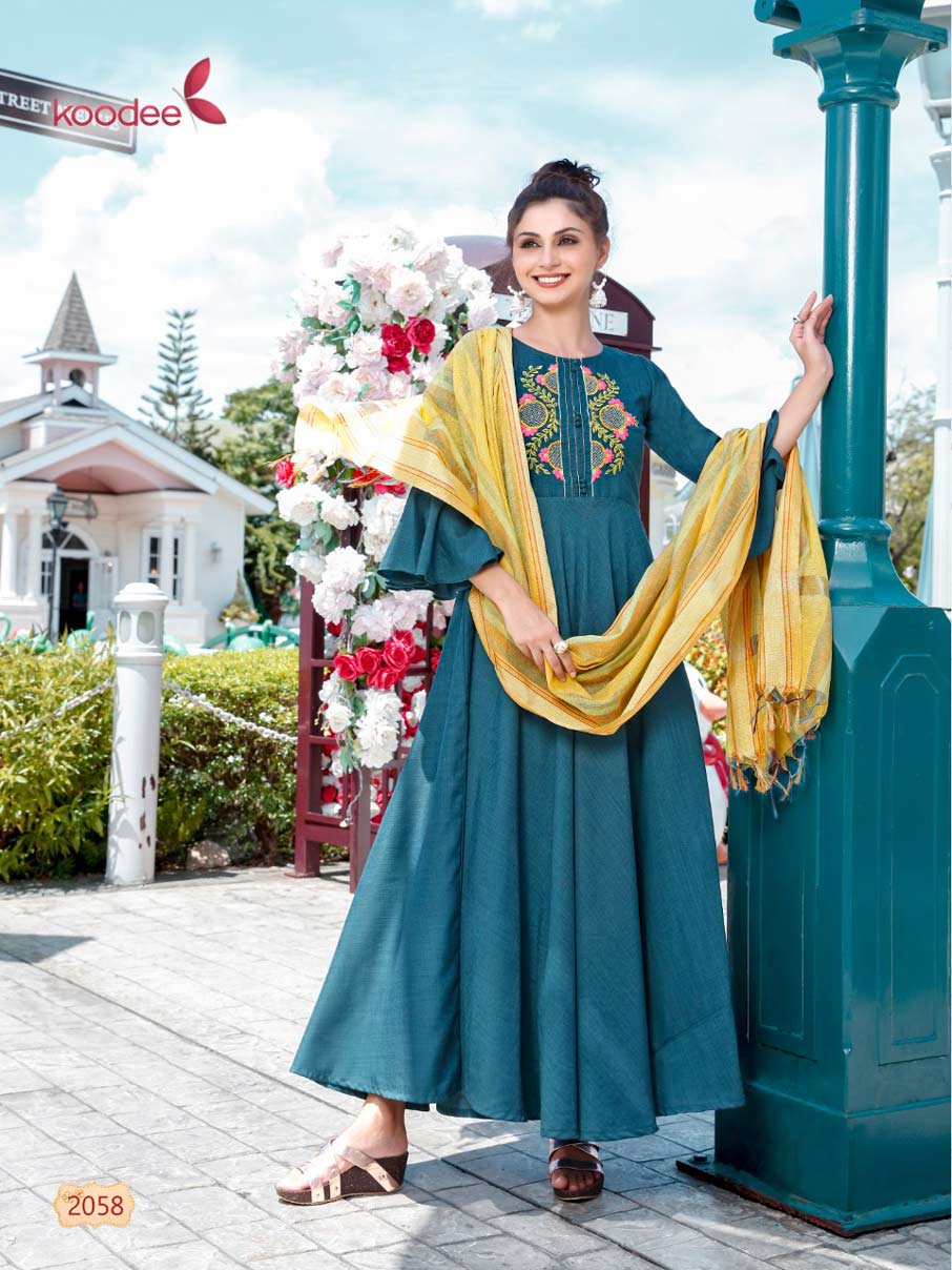 Chunri Vol-2 Koodee Brand Poly Rayon Dupatta Kurta Chunri Vol-2 Koodee Brand Poly Rayon Dupatta Kurta